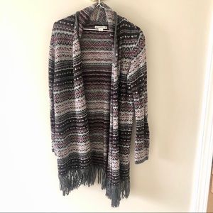 Aztec print cardigan